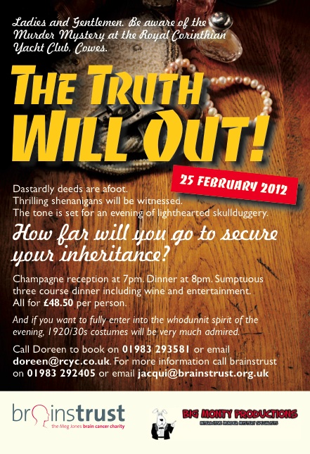 brainstrust brain tumour charity - murder mystery evening