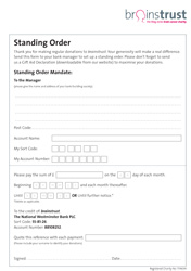 brainstrust standing order small